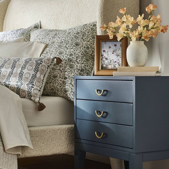 5x7 Shagreen Wrapped Single Image Table Frame Almond - Threshold Studio McGee - Picture 2 of 6